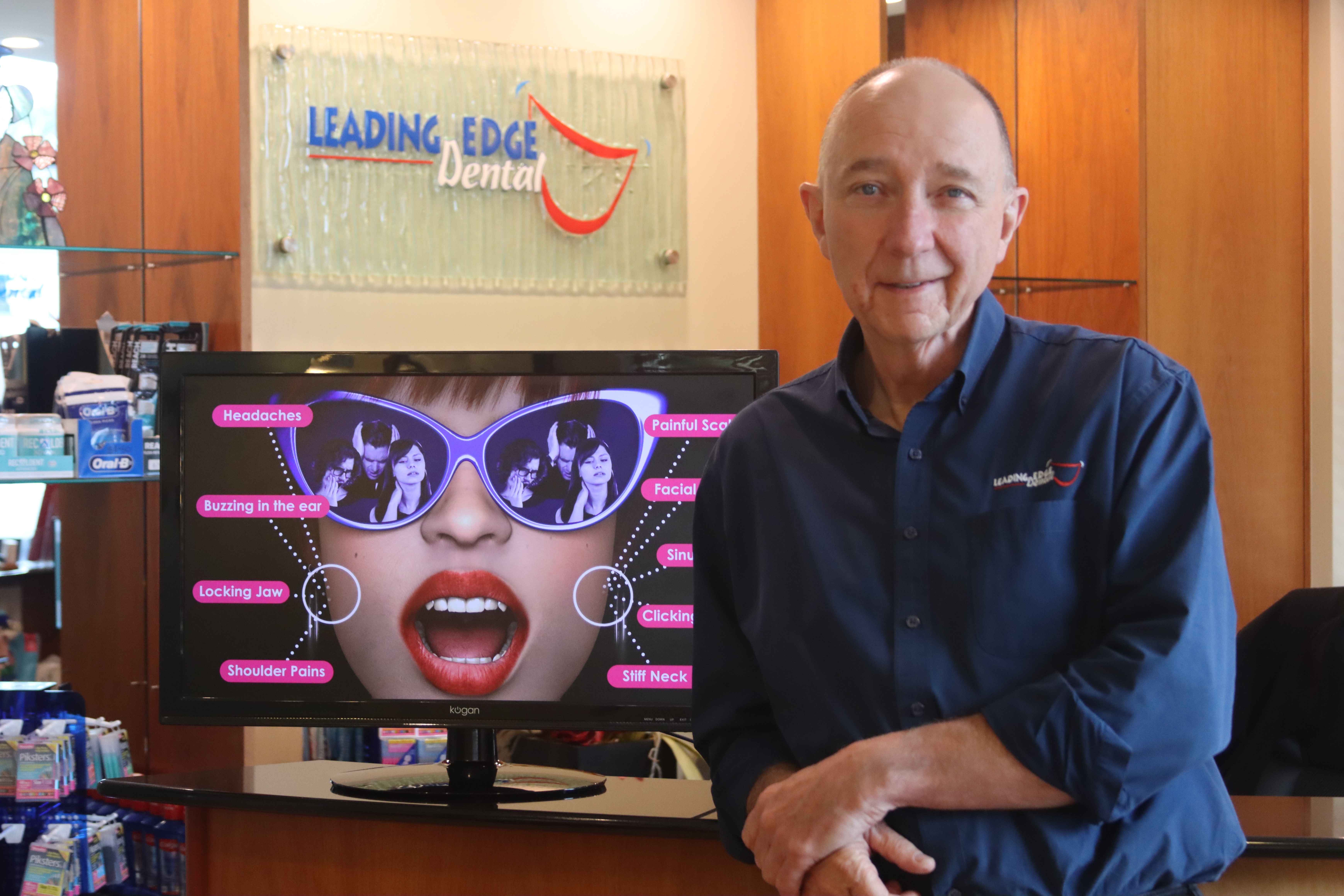 Channel D playing on the TV at Leading Edge Dental